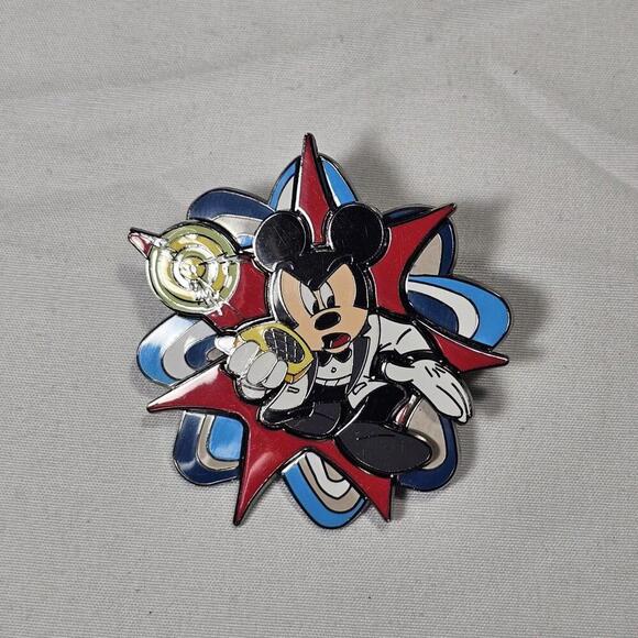 Disney Spy Mickey on Phone Suit Pin. Limited Edition.  Rare Colorful - Picture 2 of 6